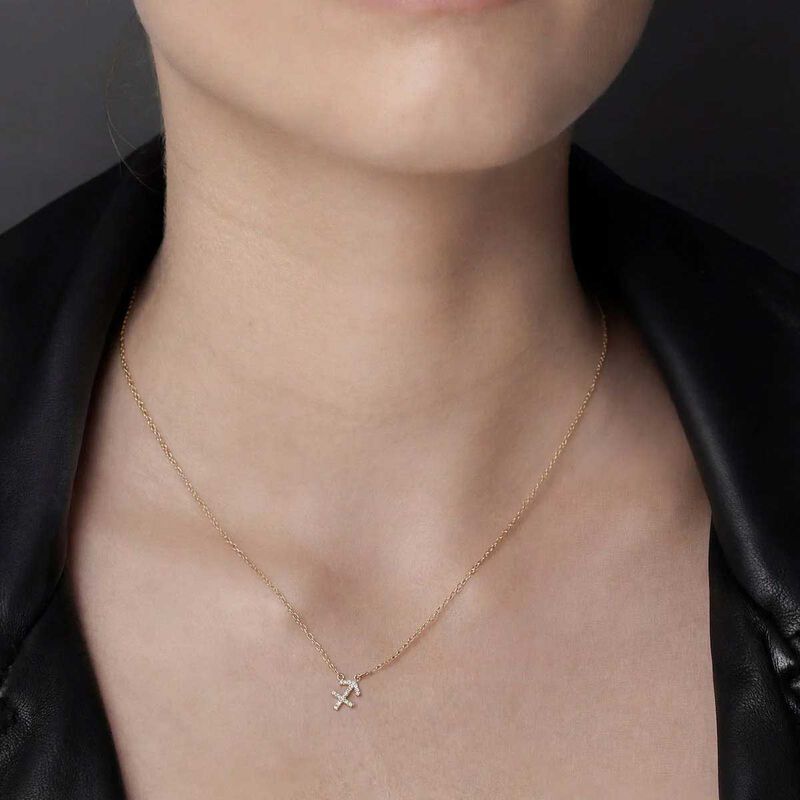 Silk & Steel Sagittarius Necklace image number 1